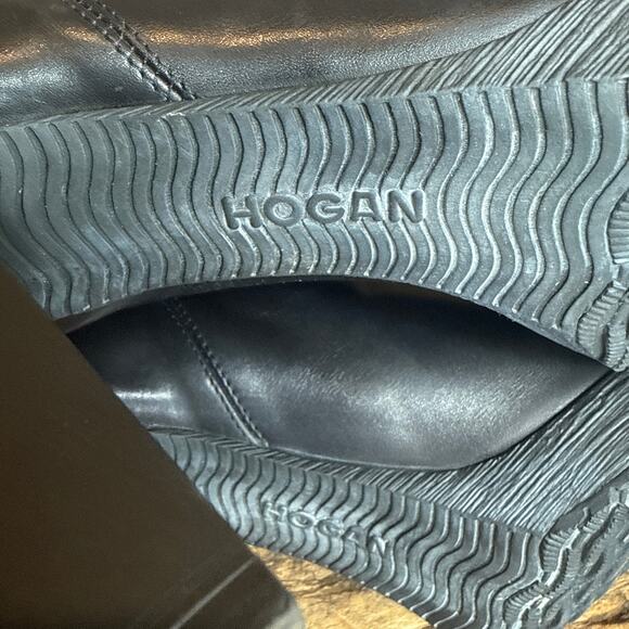 Hogan Italy Women’s 38.5 Lambskin & Suede Pull-On Boots 4” Heel Luxury Designer - Picture 10 of 10